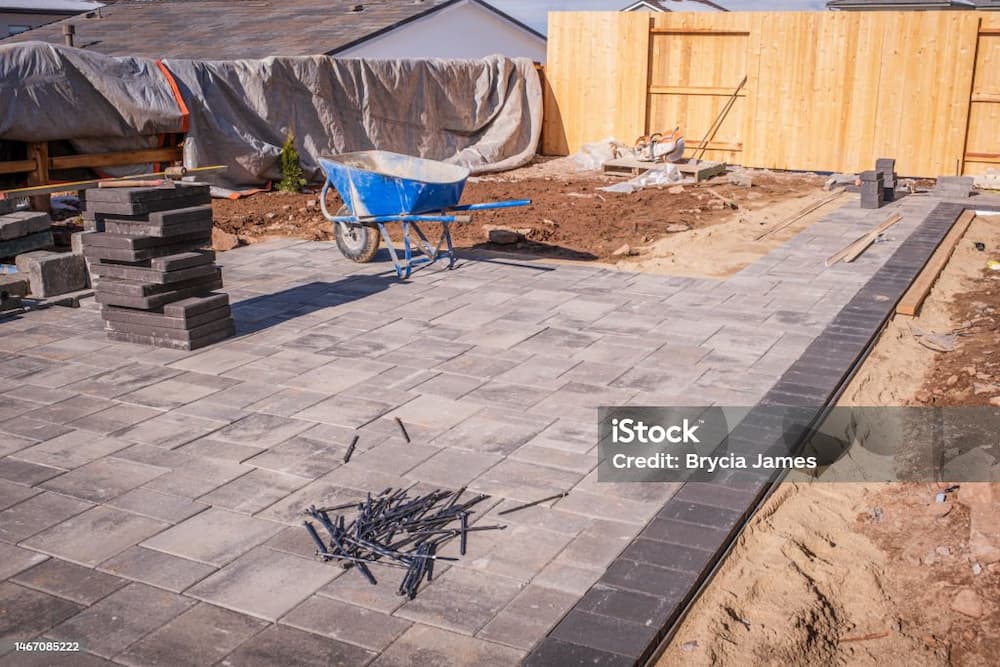 Patio Deck Building Stucco installation and Interlocking